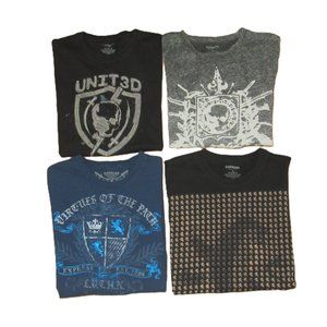 Lot of 4 Express Graphic T-Shirts / Mens Medium